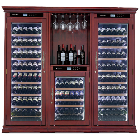 Винный шкаф Meyvel MV262-WM3-BAR-C (Махагон)