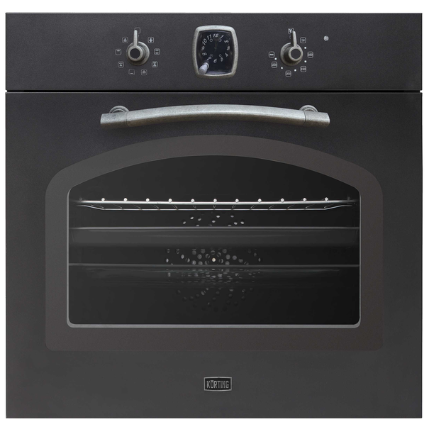 Электрический духовой шкаф Korting OKB 481 CR (Черный матовый / Состаренное серебро)