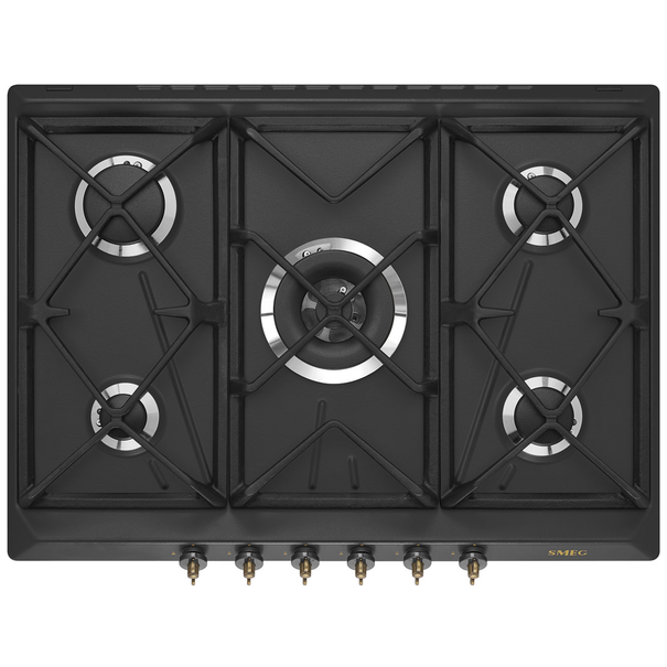 Газовая варочная панель Smeg SRV876 (Антрацит)
