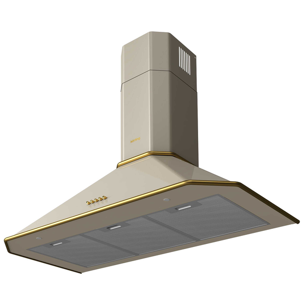Купольная вытяжка Korting KHC 9839 R (Слоновая кость / Золото)
