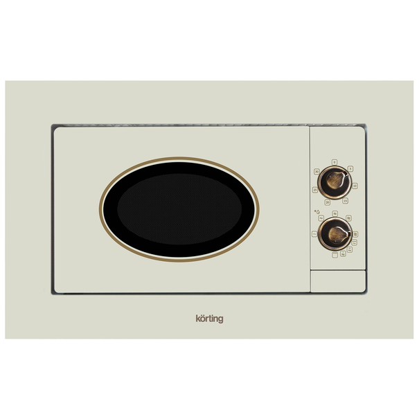 Встраиваемая микроволновая печь Korting KMI 820 R (Слоновая кость / Бронза)