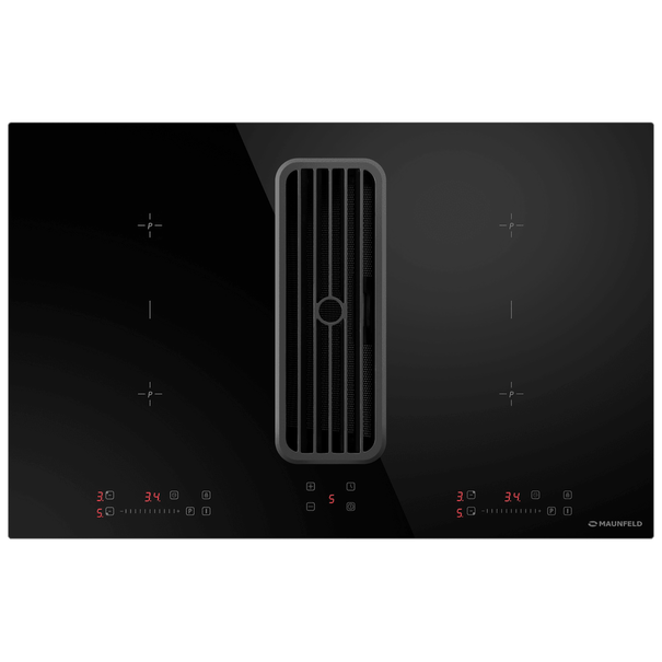 Индукционная варочная панель с вытяжкой MAUNFELD AVSI804SBH (Черный)