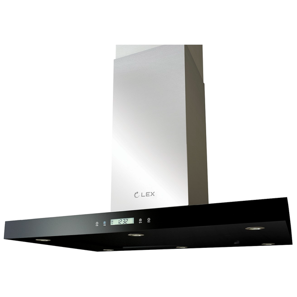 Островная Т-образная вытяжка LEX SOLARIS ISOLA 900 (Черный)