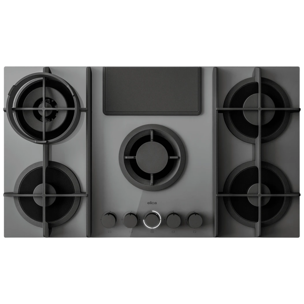 Газовая варочная панель с вытяжкой Elica NIKOLATESLA FLAME /F/88 (Серый)