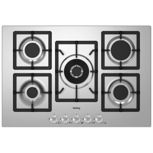 Газовая варочная панель Korting HG 797 CT (Нержавеющая сталь)