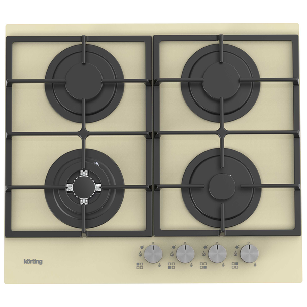 Газовая варочная панель Korting HGG 6722 CT (Бежевый)