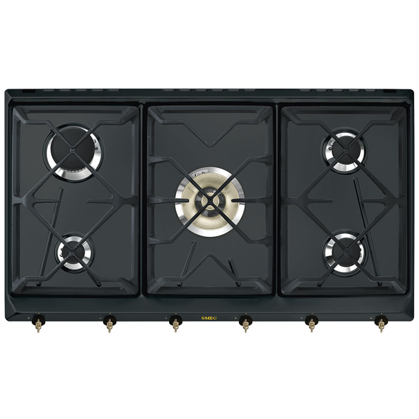Газовая варочная панель Smeg SRV896 (Антрацит)