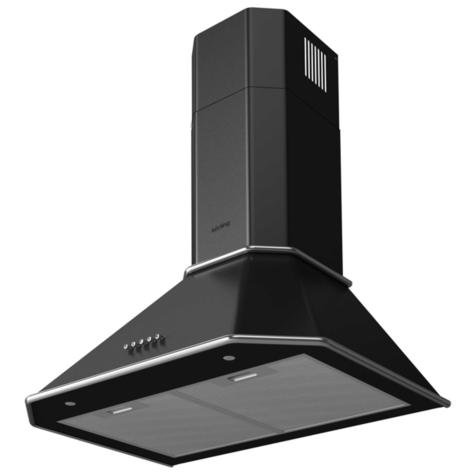 Купольная вытяжка Korting KHC 6839 (Черный матовый / Хром)
