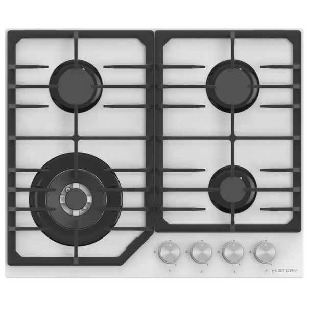 Газовая варочная панель HiSTORY HGG643C F (Белый)