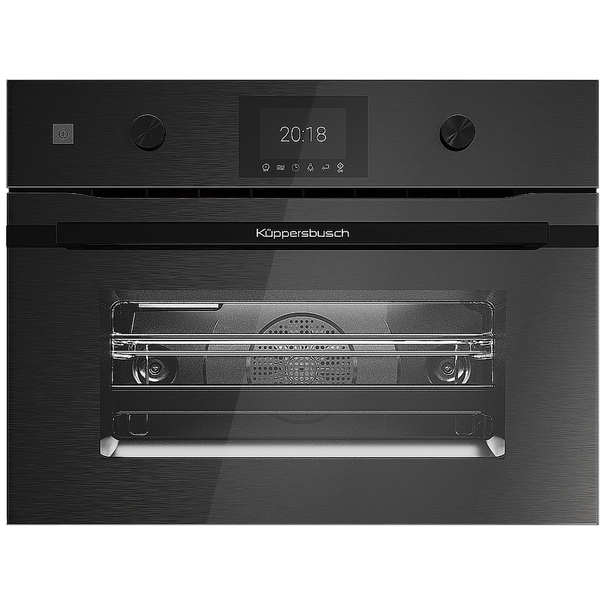 Компактный духовой шкаф с свч Kuppersbusch CBM 6350.0 GPH (Black Steel)