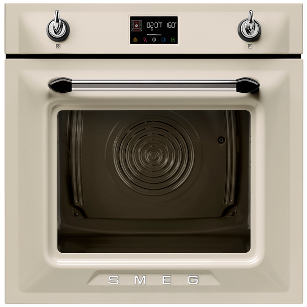 Электрический духовой шкаф с паром Smeg SOP6902S2P (Кремовый)