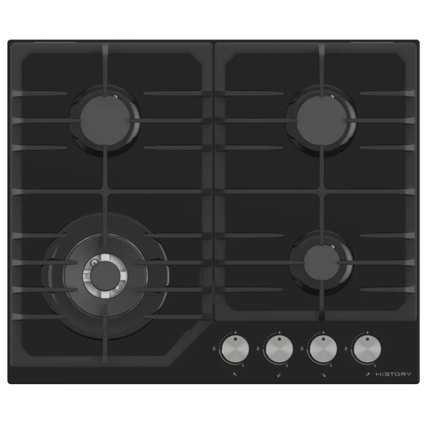 Газовая варочная панель HiSTORY HGG643C F (Черный)