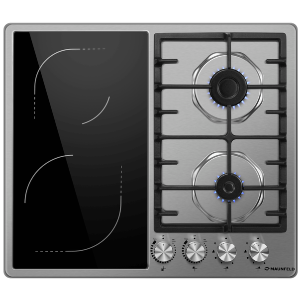 Комбинированная варочная панель MAUNFELD EEHS.642VC.3C /KG (Нержавеющая сталь)