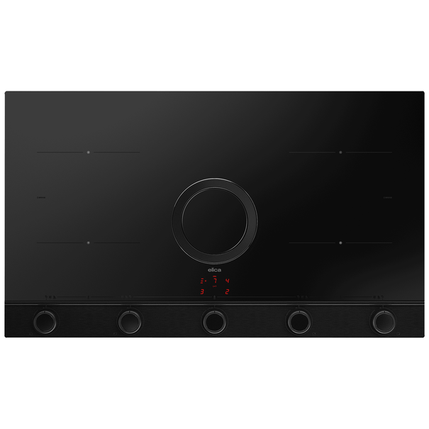 Индукционная варочная панель с вытяжкой Elica NIKOLATESLA UNPLUGGED RAW BR/A/90 (Черный матовый)