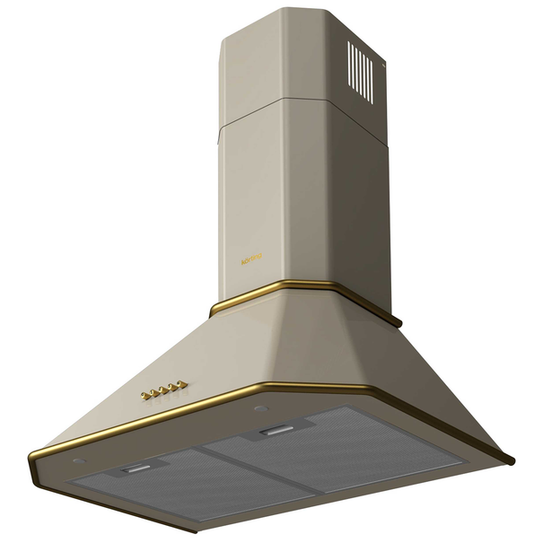 Купольная вытяжка Korting KHC 6839 R (Слоновая кость / Золото)