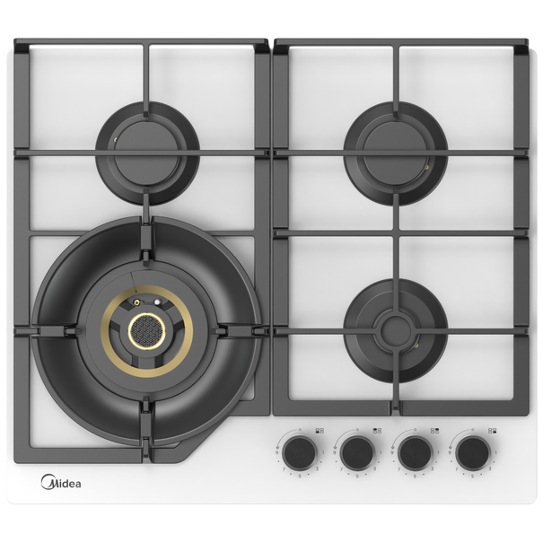 Газовая варочная панель Midea MG697VG (Белый)