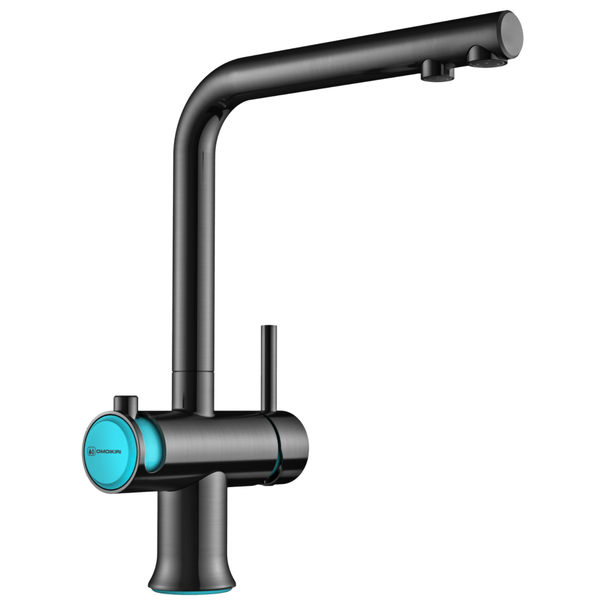 Смеситель для кухни OMOIKIRI Hotaru (Вороненая сталь / Синий)