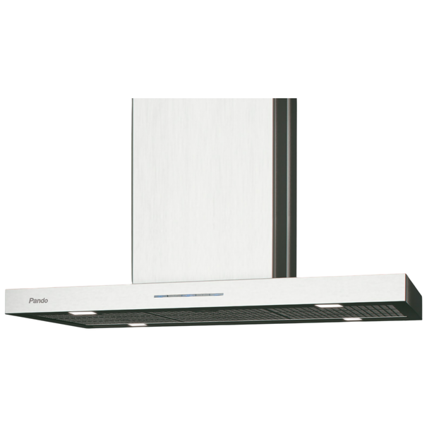 Островная Т-образная вытяжка Pando I-825/90 V.1250 ECO SEC (Нержавеющая сталь)