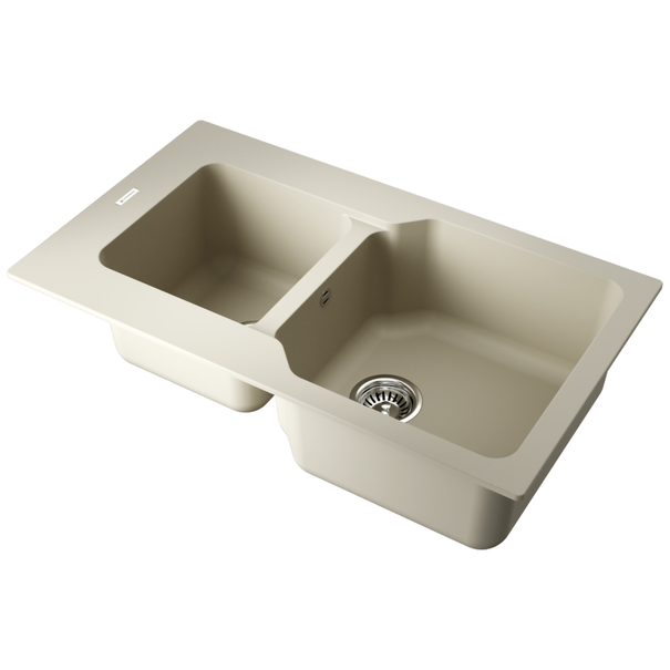Кухонная мойка OMOIKIRI Maru 86-2 (Ваниль)