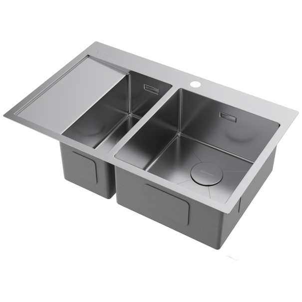 Кухонная мойка OMOIKIRI Akisame 78-2-R (Нержавеющая сталь)