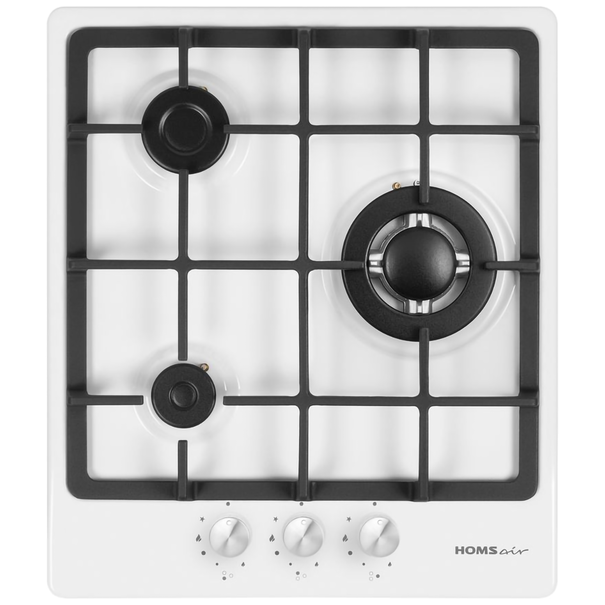 Газовая варочная панель HOMSair HGE433TGC (Белый)