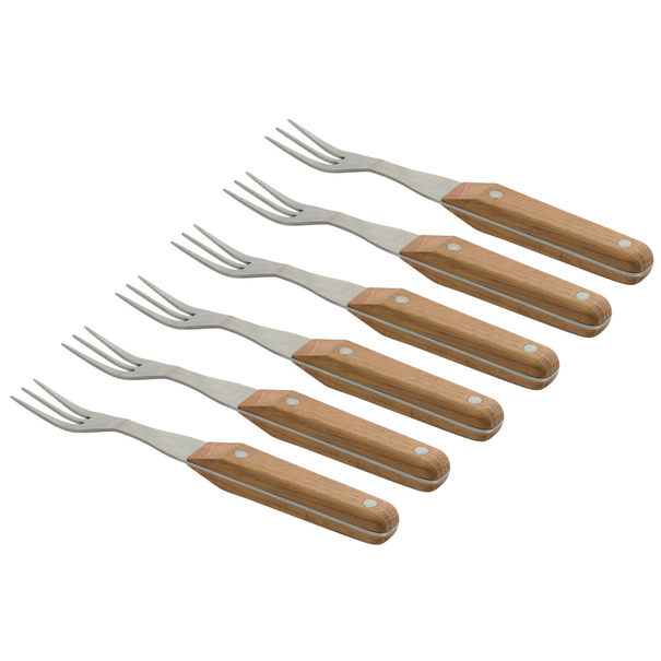 Набор вилок для барбекю (6 приборов) BergHOFF CollectAndCook 4490308 (Дерево / Хром)