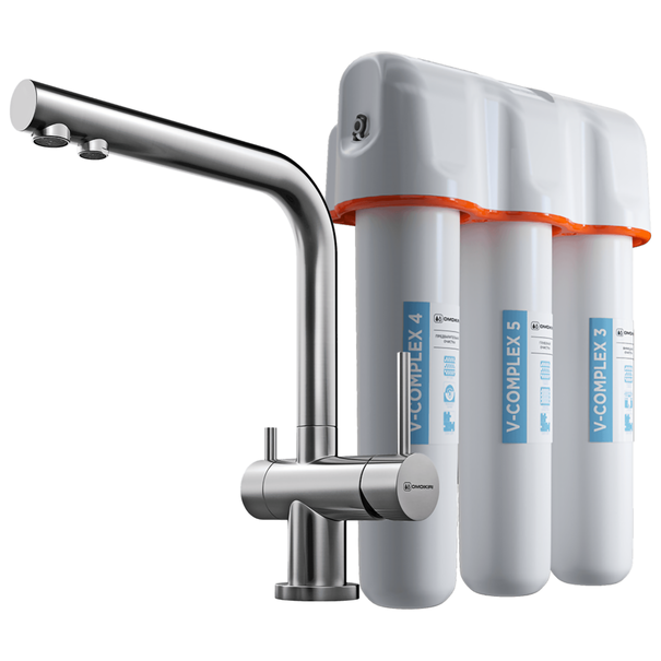 Смеситель для кухни OMOIKIRI Pure Drop Lite + Nagano (Нержавеющая сталь)