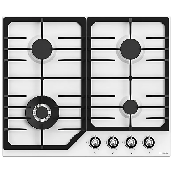 Газовая варочная панель HiSTORY HGE643C R (Белый)