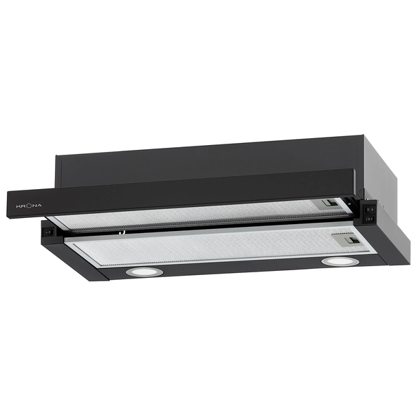 Вытяжка с выдвижным экраном Krona KAMILLA T 600 (2 мотора) (Черный)