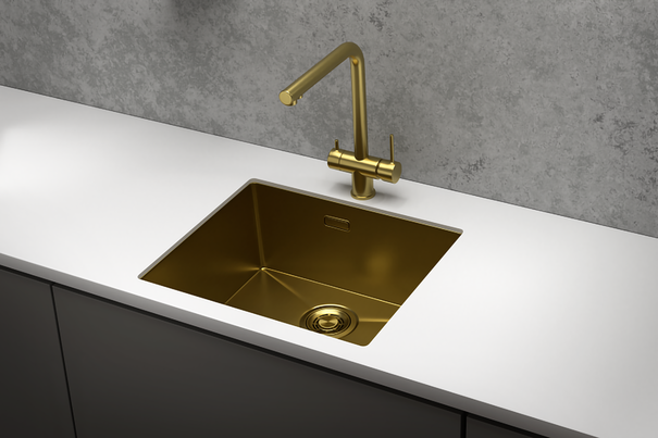 Кухонная мойка GRANULA 5445U (Золото сатин)