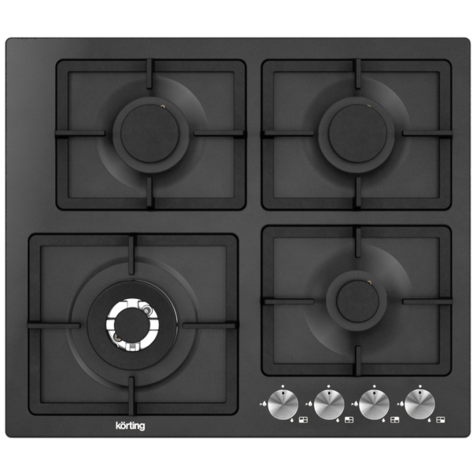 Газовая варочная панель Korting HG 697 CT (Черный)