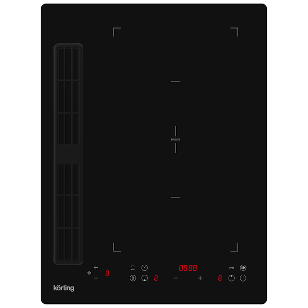 Индукционная варочная панель с вытяжкой Korting HIBH 40980 NB (Черный)