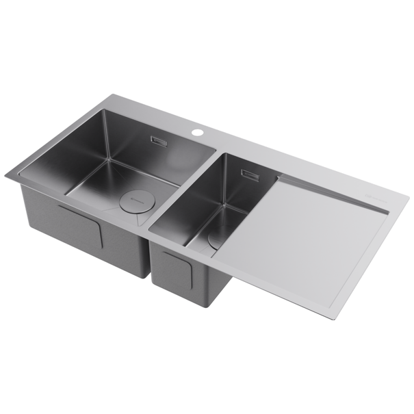 Кухонная мойка OMOIKIRI Akisame 100-2-L (Нержавеющая сталь)