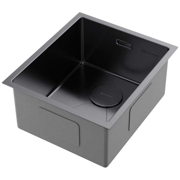 Кухонная мойка OMOIKIRI Taki 38-U/IF (Вороненая сталь)