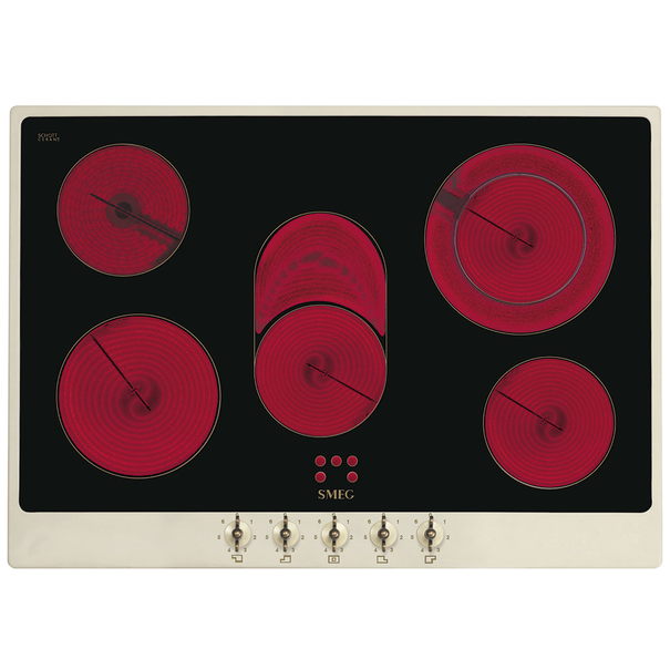 Электрическая варочная панель Smeg P875 (Кремовый)