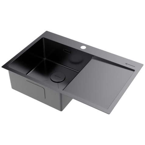 Кухонная мойка OMOIKIRI Akisame 78-L (Вороненая сталь)