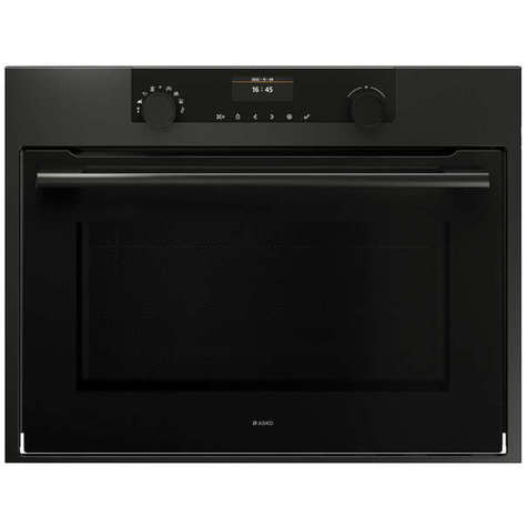 Компактный духовой шкаф с СВЧ Asko OCM8464 (Антрацит)