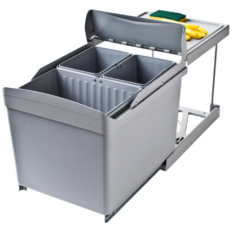 Система сортировки отходов Alveus ALBIO 30 1X16 L+2X7,5 L (Серый)