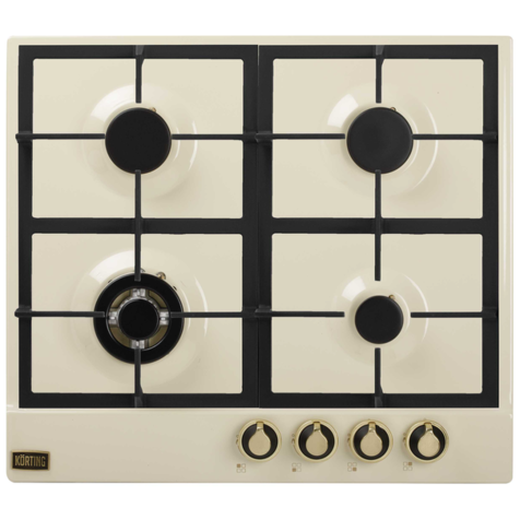 Газовая варочная панель Korting HG 661 CT (Слоновая кость / Золото)