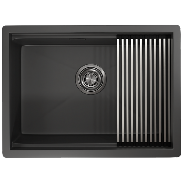 Кухонная мойка GRANULA KS-6045U (Черный матовый)
