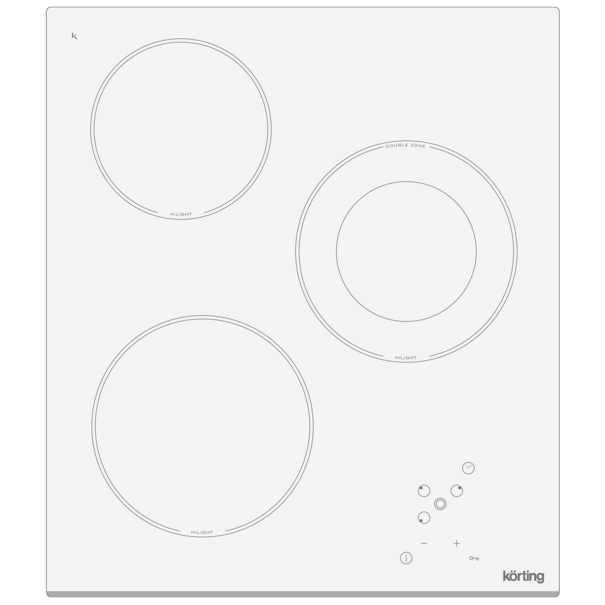 Электрическая варочная панель Korting HK 42031 (Белый)