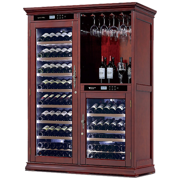 Винный шкаф Meyvel MV154-WM2-BAR-C (Махагон)