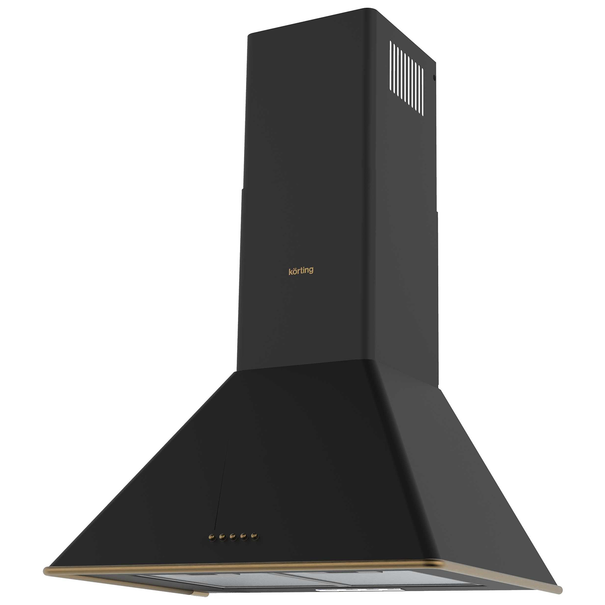 Купольная вытяжка Korting KHC 6648 R (Черный матовый / Бронза)