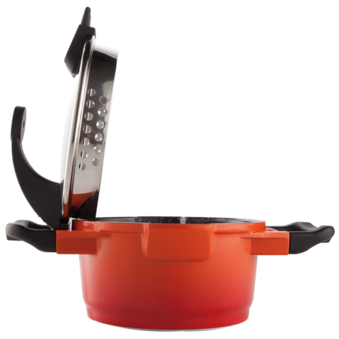 Кастрюля с крышкой 16см 1.5л BergHOFF Virgo 2304900 (Оранжевый)