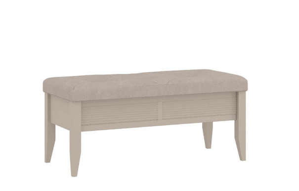 Банкетка Кантри Кашемир серый, Микровелюр