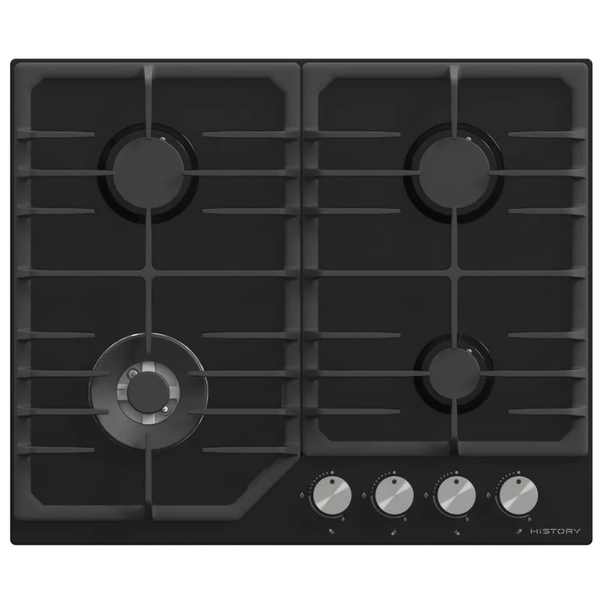 Газовая варочная панель HiSTORY HGE643C F (Черный)