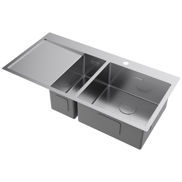 Кухонная мойка OMOIKIRI Akisame 100-2-R (Нержавеющая сталь)