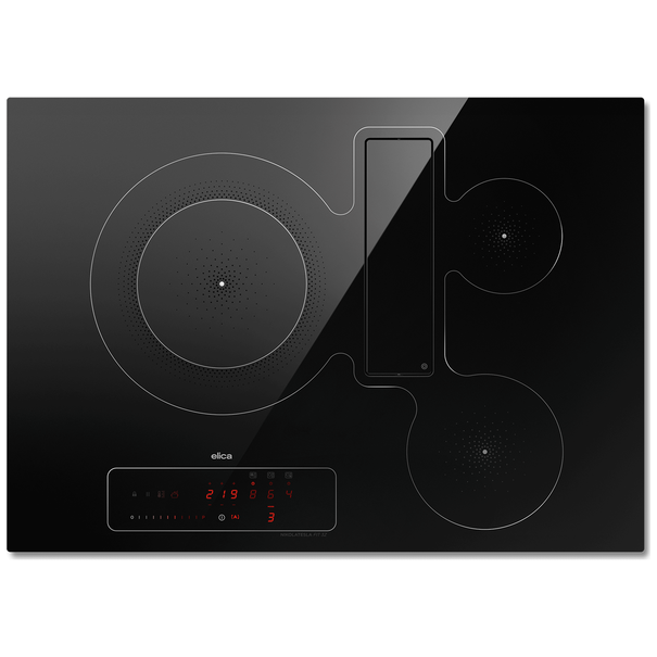 Индукционная варочная панель с вытяжкой Elica NIKOLATESLA FIT 3Z BL/A/72 (Черный)