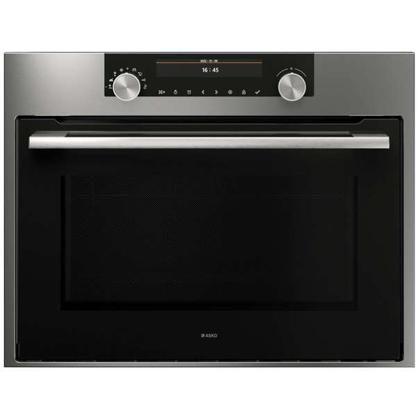 Компактный духовой шкаф с СВЧ Asko OCM8487 (Нержавеющая сталь)