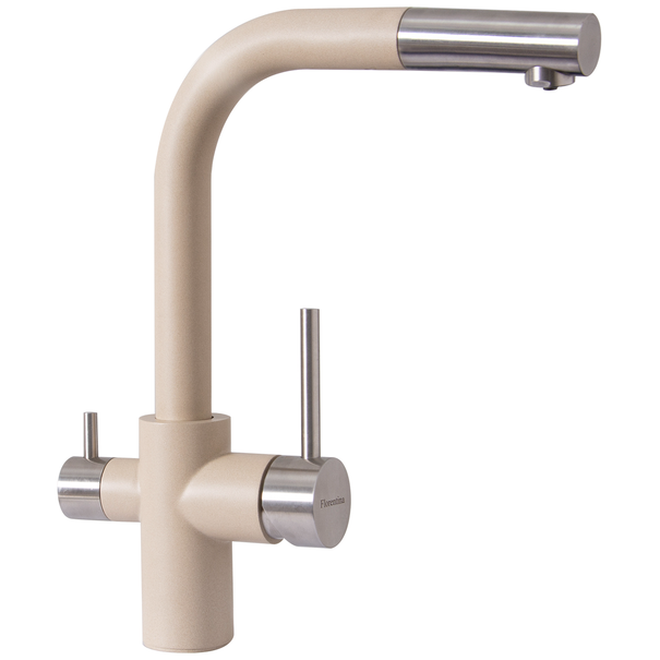 Смеситель для кухни Florentina КРИСТАЛЛ FL (Бежевый)